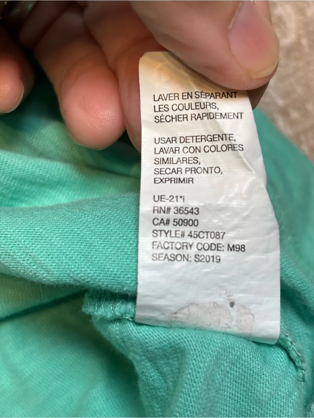 Izod Mint Green Polo Bottoms with Chambray Trim